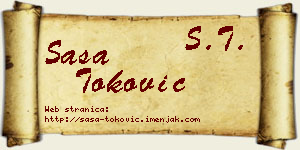 Saša Toković vizit kartica